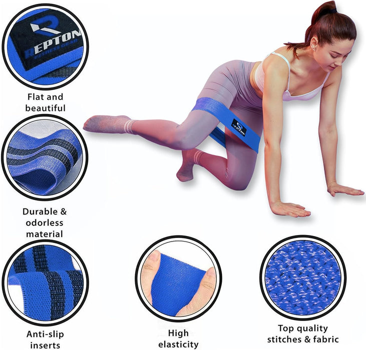 3 Sets Resistance Bands | Glutes, Hips and Legs Exercise Band | Ideal for Home Gym Fitness, Yoga, Pilates & Workout | Women and Men Non-Slip Booty Band | Physio Resistant Loop