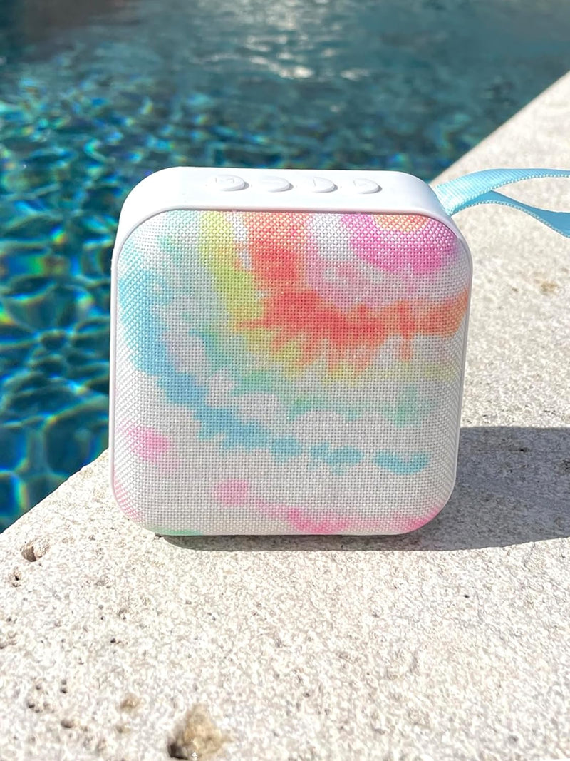 Sunny Life Portable Travel Speaker Tie Dye - Compact Bluetooth Speaker - Colorful Tie Dye Design - Lightweight & Wireless - Perfect for Outdoor Adventures, Travel, & Music On the Go
