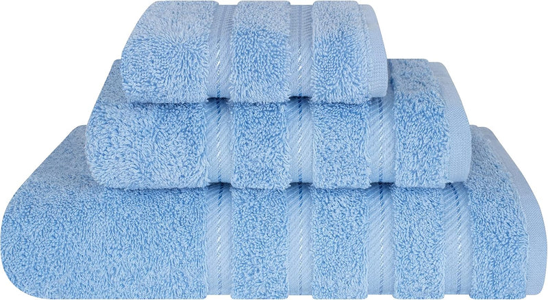 American Soft Linen GMSD 6-Piece 100% Turkish Genuine Cotton Premium & Luxury Towel Set for Bathroom & Kitchen, 2 Bath Towels, 2 Hand Towels & 2 Washcloths [Worth $72.95] - Rockridge Grey