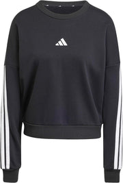 Women's Essentials 3-stripes French Terry Sweatshirt Sweatshirt (pack of 1) - BLACK/WHITE