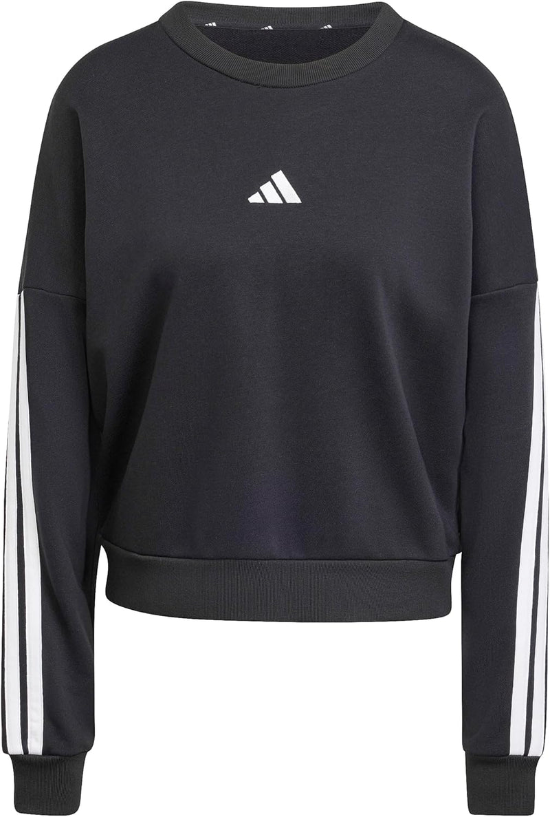 Women's Essentials 3-stripes French Terry Sweatshirt Sweatshirt (pack of 1) - BLACK/WHITE