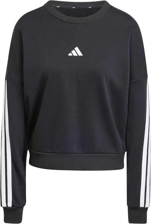 Women's Essentials 3-stripes French Terry Sweatshirt Sweatshirt (pack of 1) - BLACK/WHITE