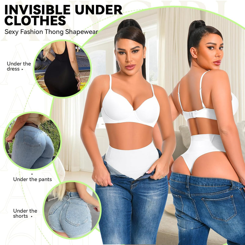 Tummy Control Thong Shapewear for Women Tummy Control Seamless Shaping Thong Underwear Body Shaper Panties