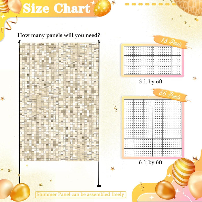 LuoluoHouse Shimmer Wall Panel Sequin Backdrop Panels 12 Packs-Iridescent Silver Backdrop for Graduation Anniversary Backdrop Wall Backdrops Engagement Decoration