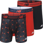 mens Nb3017-4 Performance 5 No Fly Boxer Briefs 4-Pack (pack of 4) - Team Red/Black/Team Red Viper