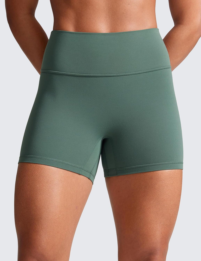 CRZ YOGA Womens Butterlift High Waist Scrunch Butt Biker Shorts 4 Inches - No Front Seam Workout Yoga Gym Booty Shorts