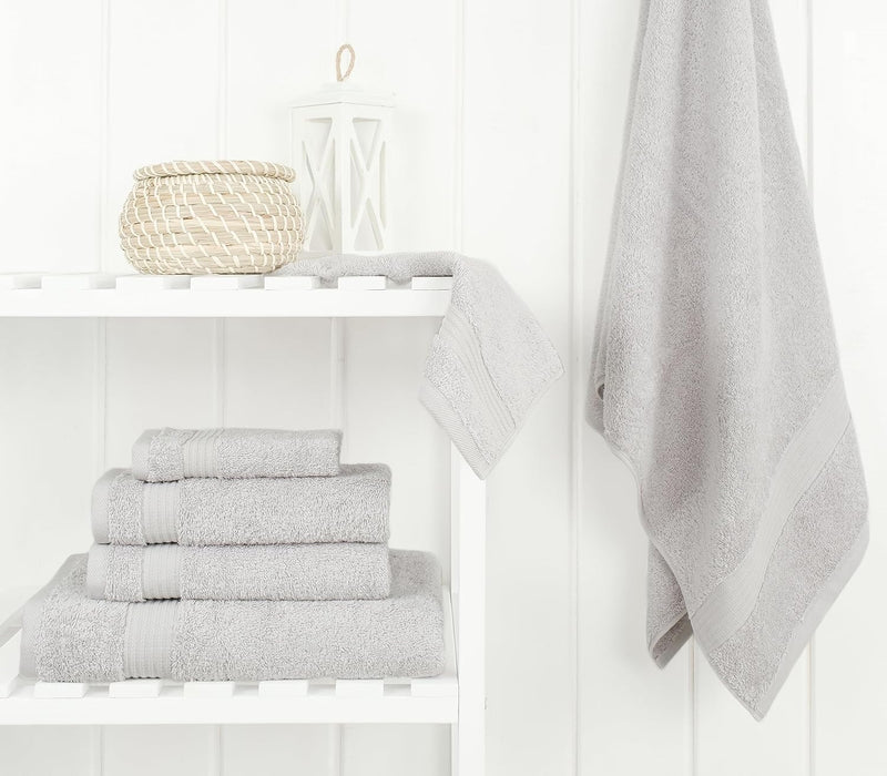 Cotton Paradise Hotel & Spa Quality, Absorbent and Soft Decorative Kitchen and Bathroom Sets, 6 Piece Turkish Towel Set, Includes 2 Bath Towels, 2 Hand Towels, 2 Washcloths, Charcoal Grey