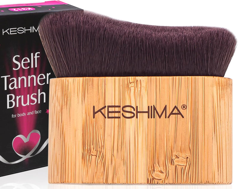 KESHIMA Flat Top Retractable Makeup Brush - Premium Retractable Kabuki Brush, Blush Brush, Foundation Brush for Liquid Makeup, Powder and Cream