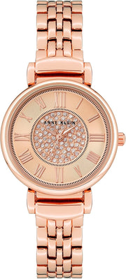Women's Bracelet Watch - Rose Gold/Crystals