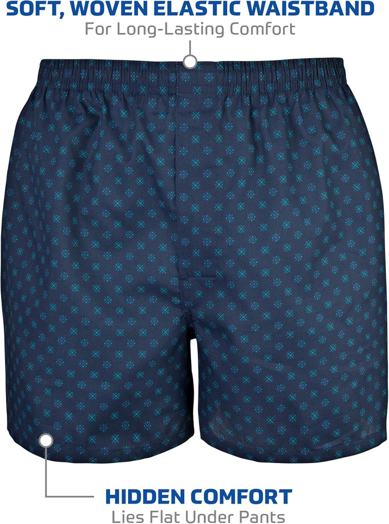 Gildan Men's Woven Boxer Underwear Multipack (Pattern May Vary)(Assorted)