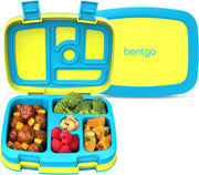 Kids Leak-Proof, 5-Compartment Bento-Style Kids Lunch Box - Ideal Portion Sizes for Ages 3 to 7, BPA-Free, Dishwasher Safe, Food-Safe Materials (Purple) - Citrus Yellow