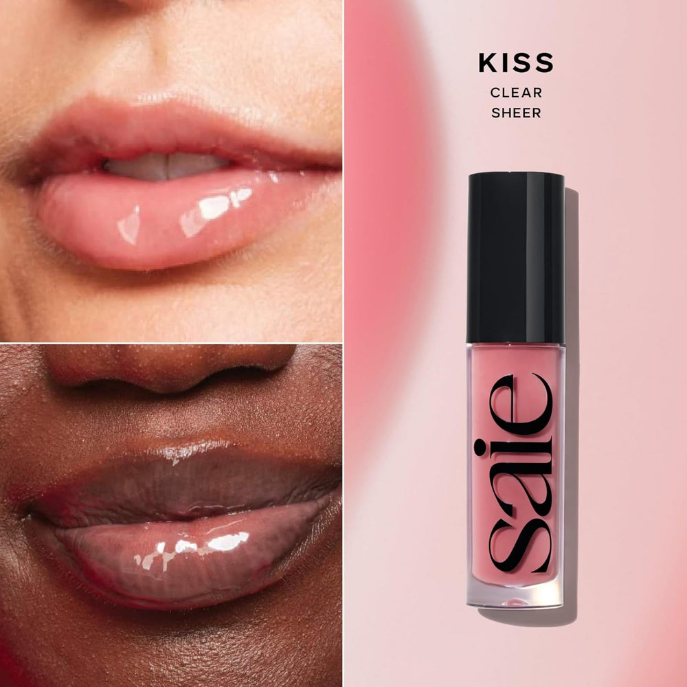 Glossybounce - Hydrating Lip Gloss and Tinted Lip Oil Hybrid with Hyaluronic Acid & Jojoba Oil for Non-Sticky, Ultra-Shiny, Plump & Soft Lips - Everyday Makeup Essential - Kiss (.17 oz)