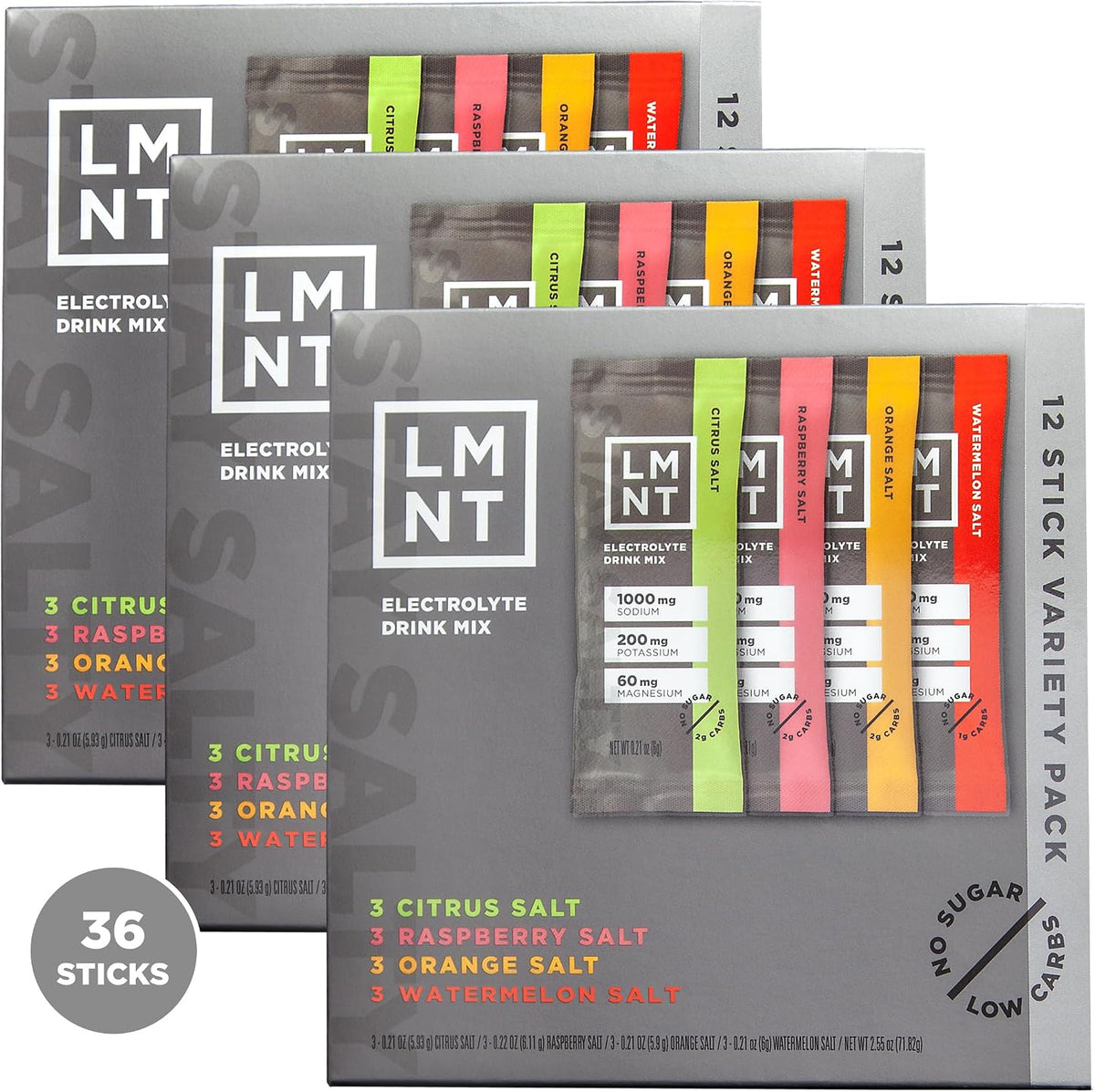 Drink LMNT Keto Electrolyte Powder Packs Paleo Hydration Powder Sugar-free, Artificial Free Raw Flavourless 30 Sticks Pack – image 3