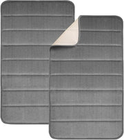 2 Pack Non-Slip Bath Mat Memory Foam, 50x80cm Bathroom Mat Soft & Comfortable Bath Mat With Highly Absorbent Bathroom Mat Non Slip for Shower, Tub and Floor - 2pcs 40 x 60 cm