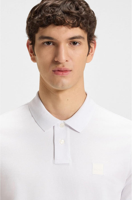 BOSS Men's Passenger Slim Fit Stretch Cotton Polo Shirt with Logo Patch