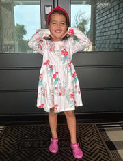 Disney Stitch Minnie Mouse Princess Frozen Girls Tie Back Dress Tween Kids Off Shoulder/Short Sleeve Smocked Outfit 2-13Years