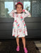 Disney Stitch Minnie Mouse Princess Frozen Girls Tie Back Dress Tween Kids Off Shoulder/Short Sleeve Smocked Outfit 2-13Years