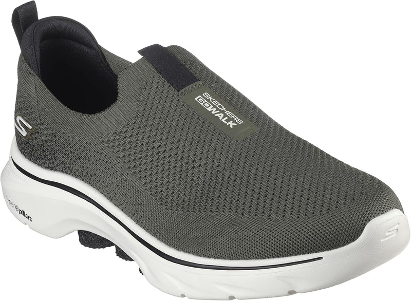 GO WALK 7 mens SHOES - Olive And Black Textile
