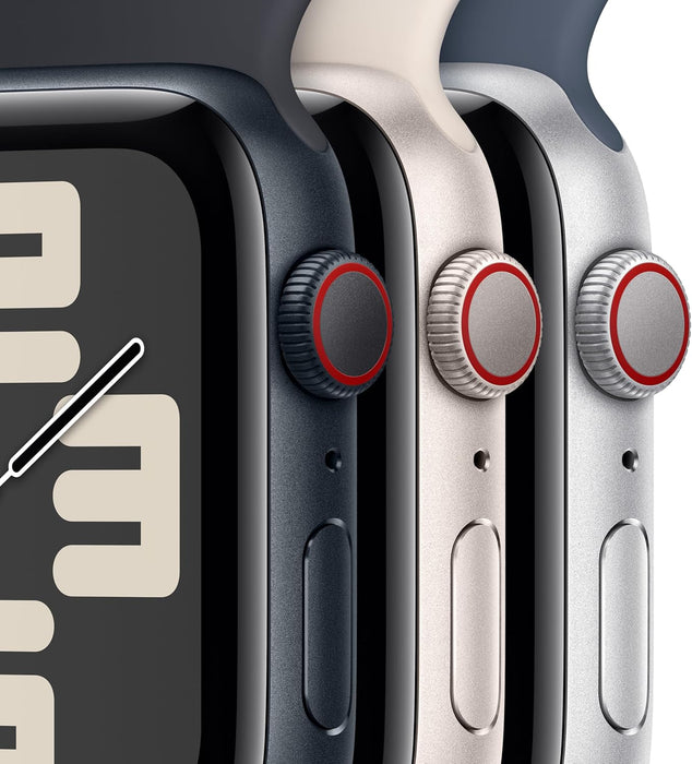 New Apple Watch SE (2nd Gen, 2023) [GPS + Cellular 40mm] Smartwatch with Starlight Aluminum Case with Starlight Sport Band M/L. Fitness & Sleep Tracker, Crash Detection, Heart Rate Monitor (Renewed)
