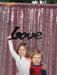LQIAO 2 Panels Light Gold Sequin Backdrop Glitter Fabric for Wedding Birthday Parties Shimmer Wall-2x8ft
