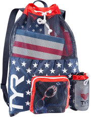 unisex-adult Big Mesh Mummy Backpack Backpack - Red/Navy