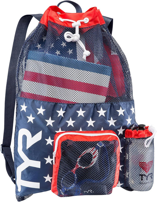 unisex-adult Big Mesh Mummy Backpack Backpack - Red/Navy