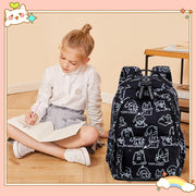Mfikaryi Cute Cat Casual Daypack Teens Elementary School Backpack Students Bookbag for Girls Boys…