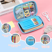 Unicorn Pencil Case for Girls, Pen Holder Pencil Storage Box, Portable High Capacity Students Stationery Holder, Cute Unicorn Pattern Pencil Pouch for Kids Gift
