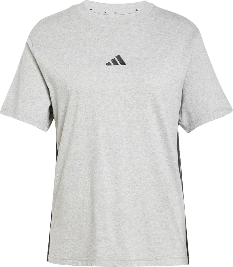 Women Essentials 3-Stripes Cotton T-Shirt - Grey