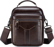 Men's Genuine Leather Shoulder Bag Messenger Briefcase CrossBody Handbag Satchel Travel bag - Type 4-Coffee
