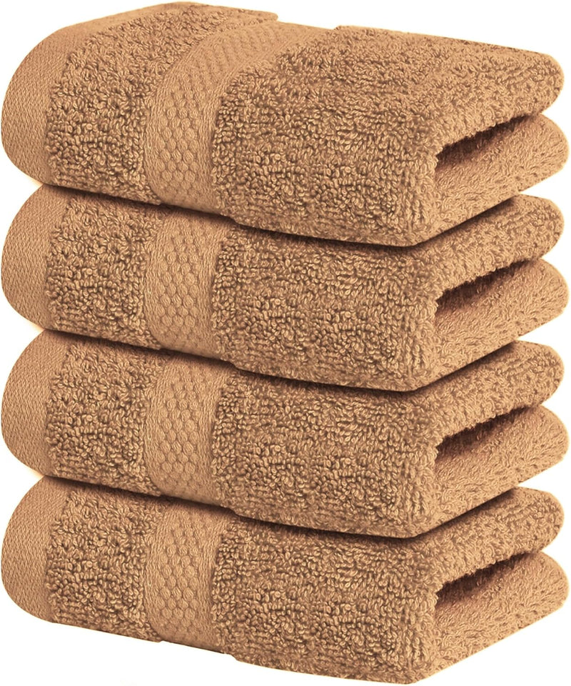 Infinitee Xclusives Premium Bath Towels Set Pack of 4-100% Ring Spun Cotton Bath Towels 70cm x 140cm - Highly Absorbent Durable Towels, Perfect for Daily Use (Charming Grey, Bath Towels)