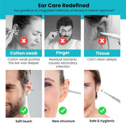 VFK by Trendy Home Ear Cleaning Kit (Pack of 1), Reusable Ear Wax Cleaner Tool Set with Storage Box - Ear Wax Remover Tool Kit with Ear Curette Cleaner and Spring Earbuds Cleaner
