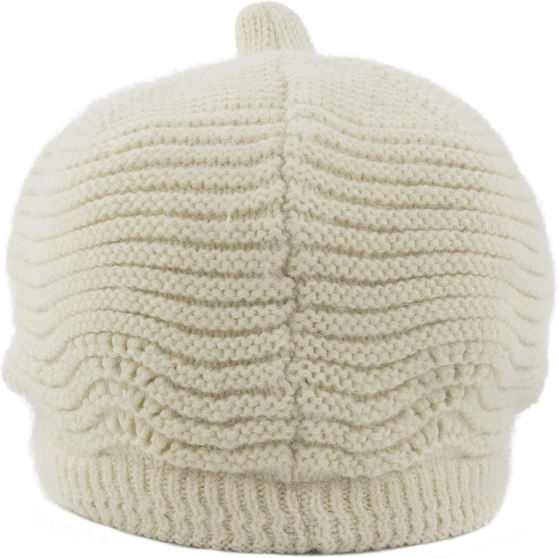 Muryobao Women's Winter Warm Slouchy Cable Knit Beanie Skull Hat with Visor