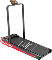 Sparnod Fitness STH-3002/3004N Home Use Walking Pad & Treadmill Compact, Ultra-Slim, Ready to Use Shock Absorption LED Display Manual Incline 100 Kg Capacity