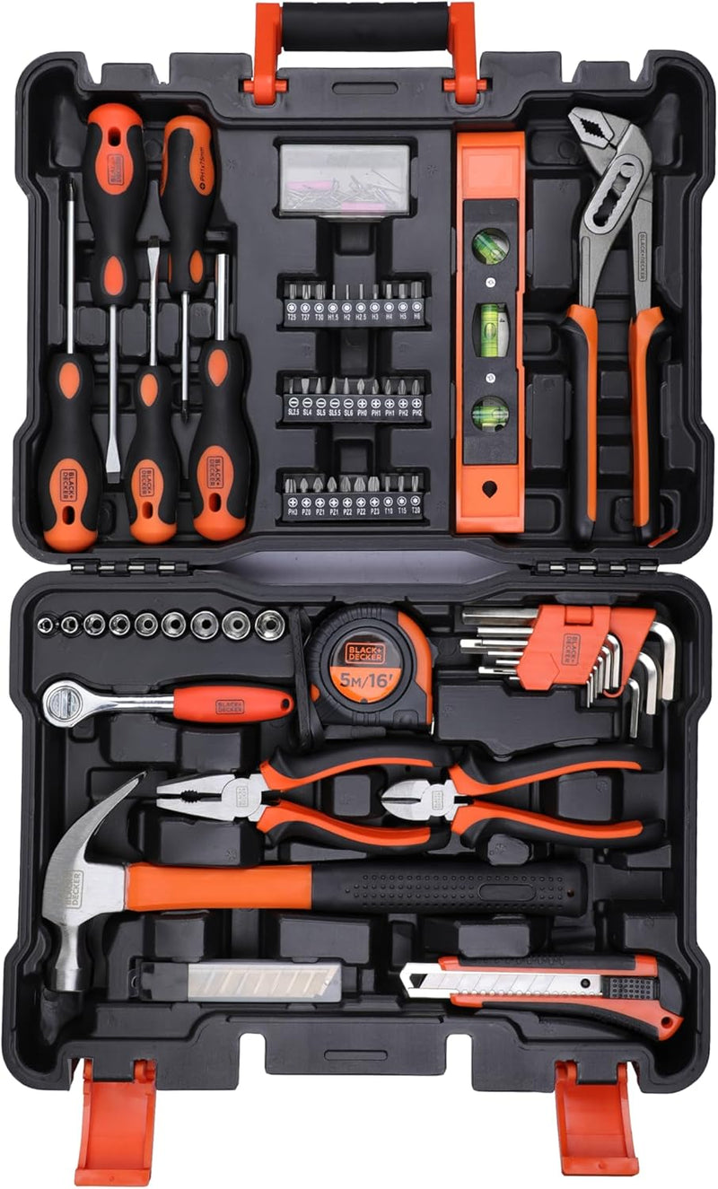 BLACK+DECKER 154 Pieces Hand Tool Kit for Home & Office Use BMT154C - BMT154C