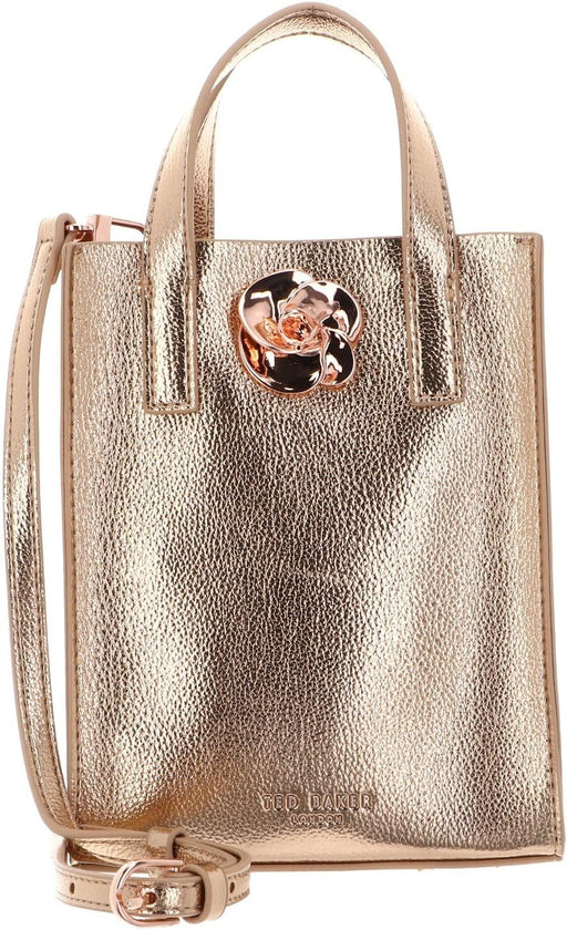 Rosari Detail Metallic Icon Bag for Women, Mini, Rosegold