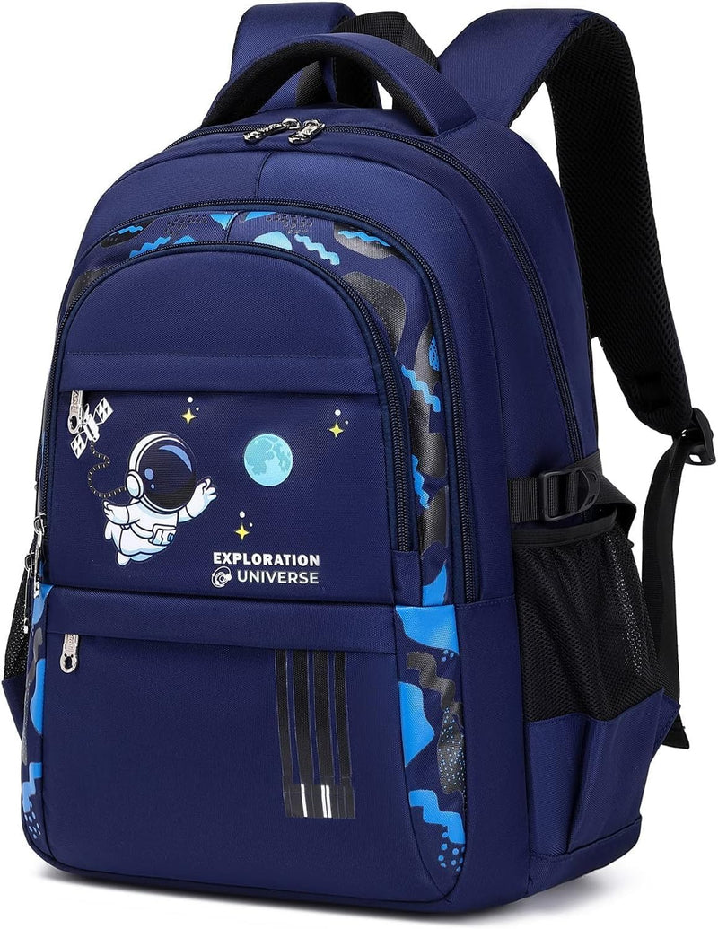 Boy School Bag, Backpack for Boys, Cute Kid Backpack, Waterproof Lightweight Schoolbag Backpack, Elementary School Bags Middle Primary School Book Bag - Blue