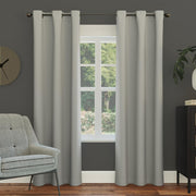 Sun Zero Easton Blackout Energy Efficient Grommet Curtain Panel, Pearl , 40" x 120" , 57796 - Silver Gray 101.6W x 241.3L cm (1 Panels)