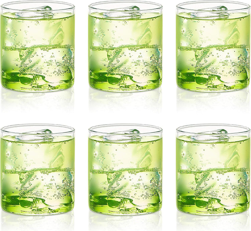 BOROSIL WHITE VISION GLASS SET SMALL SQUAT 295 MLCLEAR HIGH BALLTRANSPARENT TUMBLER FOR WATER, JUICE, COCKTAIL, MOCKTAIL6 PC GLASS SET - 205 ML