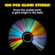 JOYIN 144 Pcs Glow Sticks Bulk 8" Bracelets Necklaces, Glow in the Dark Neon , Easter, Christmas, Football,Halloween Party Supplies Pack,