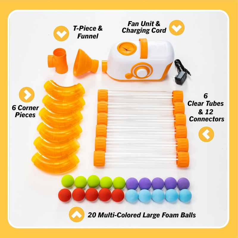 Fat Brain Toys Air Toobz- Air-Powered STEM Building for Kids & Teens, Kids Building, for 3+ Year Old