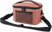 Black Insulated Bag for Men Women, Medium Lunch Bag for Work School Picnic Waterproof Leakproof Cooler for Kids Boys Girls with Adjustable Shoulder Strap - 7.2L - Brown
