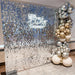 LuoluoHouse Red Shimmer Wall Panel Glitter Sequin Backdrop Panel of 24 Shiny Backdrop for Party Event Background Foil Back Drop
