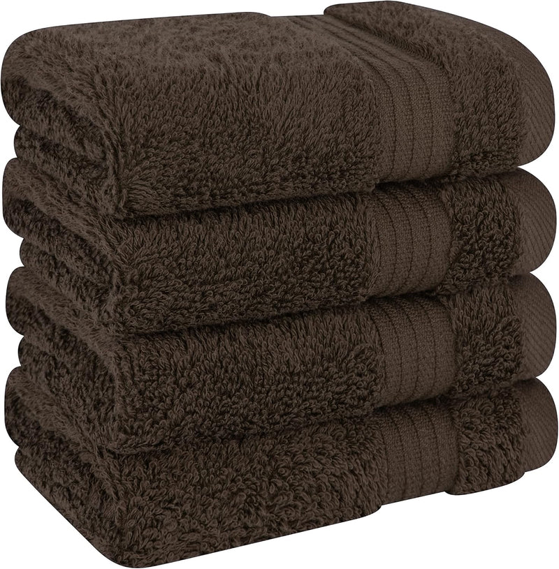 Cotton Paradise Hotel & Spa Quality, Absorbent and Soft Decorative Kitchen and Bathroom Sets, 6 Piece Turkish Towel Set, Includes 2 Bath Towels, 2 Hand Towels, 2 Washcloths, Charcoal Grey