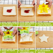 21PCS Sandwich Cutter maker Set Fruit Cutters Toast bread cutting mold Pancake Maker DIY Cookie Cutters for Kids Bento Lunch Box Heart Star Mousehead Dinosaur Shaped DIY Food Mold for Boys Girls