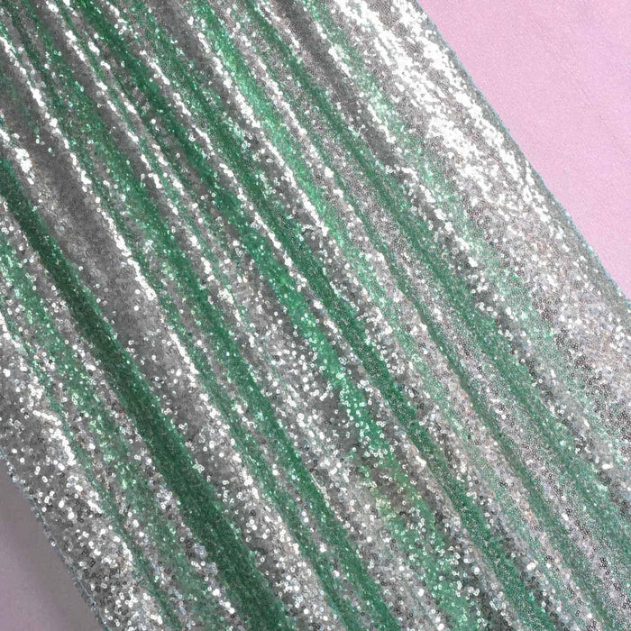 LQIAO 2 Panels Light Gold Sequin Backdrop Glitter Fabric for Wedding Birthday Parties Shimmer Wall-2x8ft