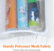 Lifewit Mesh Shower Caddy, 7 Pockets Hanging Shower Organizer with Quick Drying Mesh, Portable Space Saving Bathroom Organizer to Hold Soap, Shampoo and Cruise Ship Essentials, White, 2 Pack