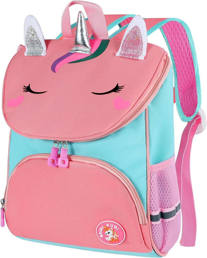School Bag for Girls Kids Backpack with Chest Strap Children's Backpack Toddlers Rucksack Kindergarten Preschool Bookbag for Girls Age 3-6, M