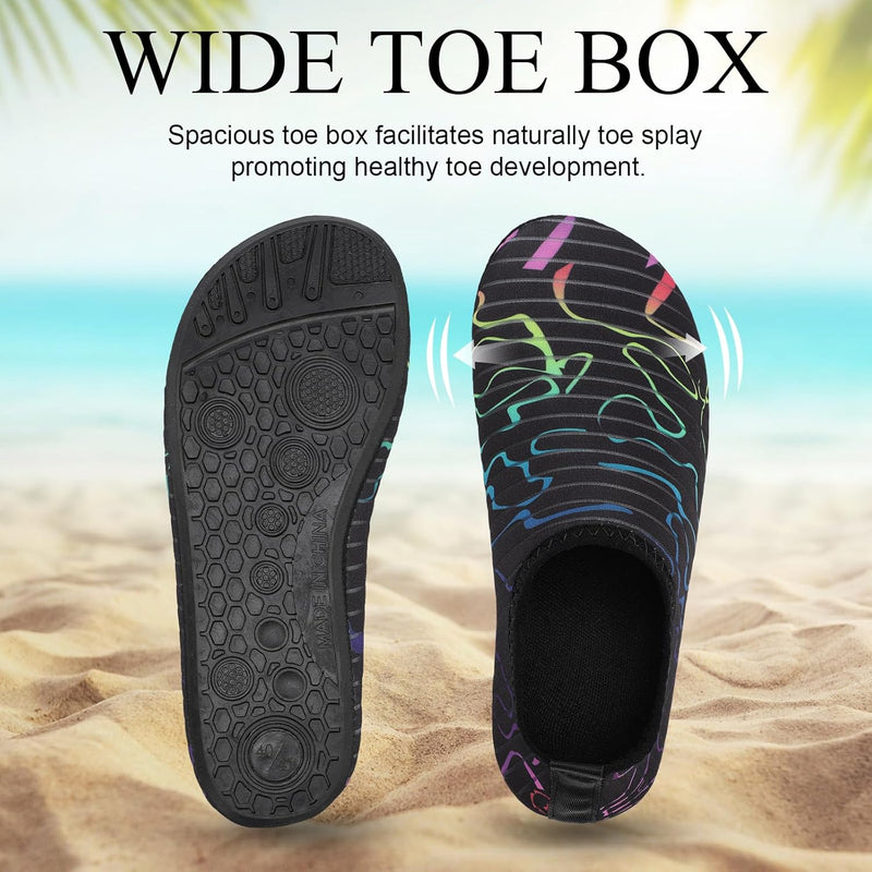 L-RUN Men Women Water Shoes Barefoot Aqua Socks Lightweight Swim Shoes for Beach Surf Pool Yoga