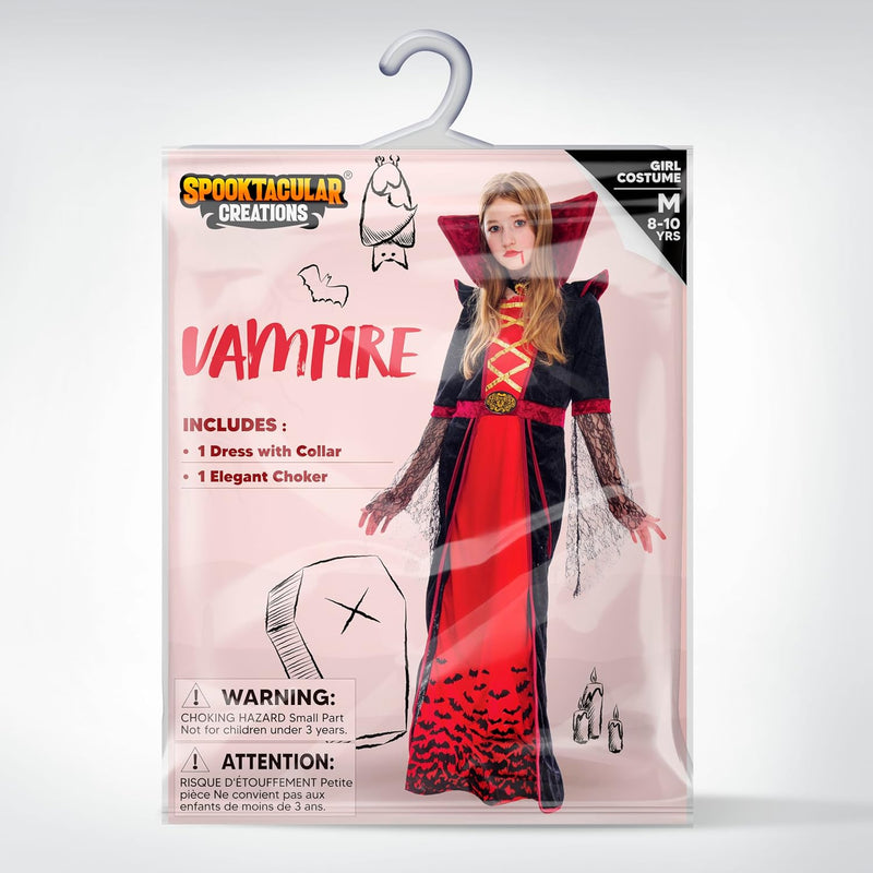 Spooktacular Creations Girls Vampire Costume, Deluxe Halloween Vampire Outfit, Victorian Gothic